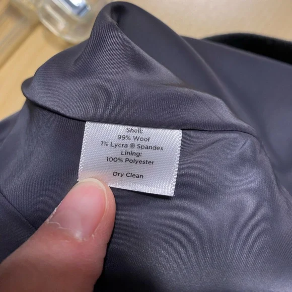 Talbots Drop Waist Fit & Flare Stretch Wool Skirt Gray Petite 4 - Picture 5 of 5